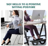 🦶 Portable Ergonomic Foot Rest Under Desk – Foot Stool with Massage Rollers for Home, Office & Workstation Comfort