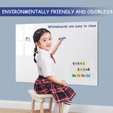 Magnetic Whiteboard Sticker Set – Includes Marker, Eraser & Magnet; Removable Dry-Erase Surface for Wall, Kids & Office