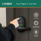 Smart Door Handle Lock with Keypad – YAMIRY Fingerprint Smart Lock with App, Generate Passcode Remotely