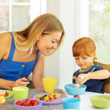 12-Piece Toddler Multi Dining Set – BPA-Free Stackable Plates, Bowls & Cups for Kids’ Meals & Snacks