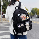 Cute Kawaii Large-Capacity Nylon Student Rucksack – Japanese Style Backpack for Teen Girls