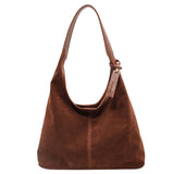 Soft Slouchy Suede Hobo Bag – Magnetic Closure Shoulder Bag for Women