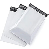 100 Pack White Courier Mailing Bags – Self-Seal Plastic Packaging Pouches, Durable Express Storage & Shipping Envelopes
