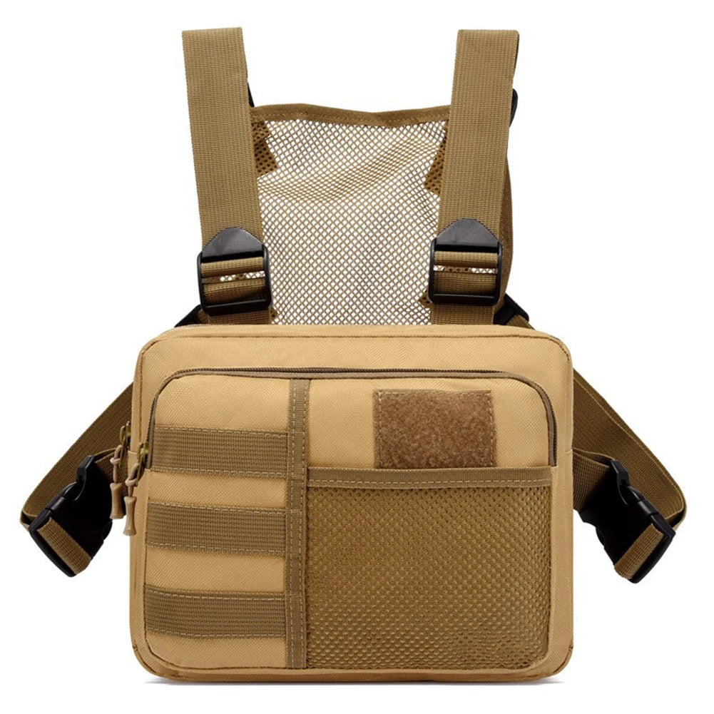 Unisex Outdoor Streetwear Vest Chest Bag – Multifunctional Waterproof Travel Harness with Multi-Pockets for Running & Daily Use