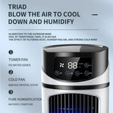 3-in-1 Quiet Cooling Desk Fan – Portable Mini Air Cooler with Water Conditioning & 6 Speed Modes for Home & Office