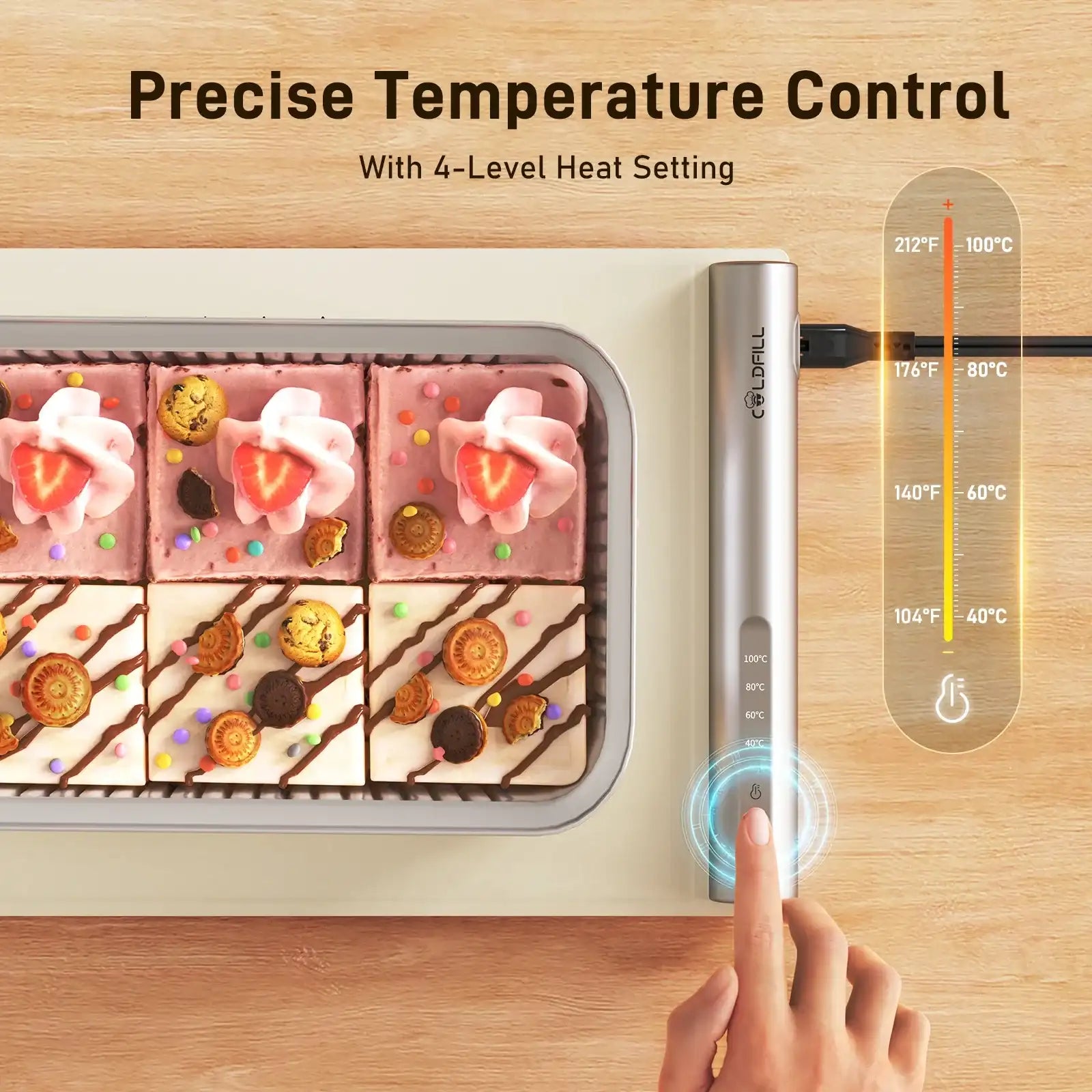 Household Electric Food Warming Tray – Foldable Food Warmer Plate with 4 Adjustable Temperature Settings for Fast & Constant Heating