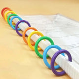 50-Piece Plastic Ring Binder Hoops – 15/20/28/32/40 mm Loose Leaf Binding Supplies