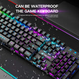 MambaSnake X Ziyou Lang T3 Wireless Gaming Keyboard & Mouse Combo – Rainbow Backlit Rechargeable Keyboard with Ergonomic Silent Mouse