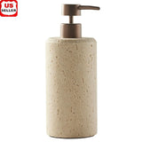 Faux Stone Soap Pump – Compact Modern Lotion & Soap Dispenser for Bathroom or Kitchen