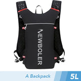 5L ultra-light running hydration backpack – trail running vest pack with 500ml flasks & 2L water bladder for marathon & biking