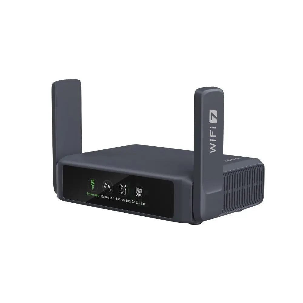 GL.iNet Slate 7 Dual-Band Wi-Fi 7 Travel Router – Touchscreen, Dual 2.5G Ports, Compact & Secure