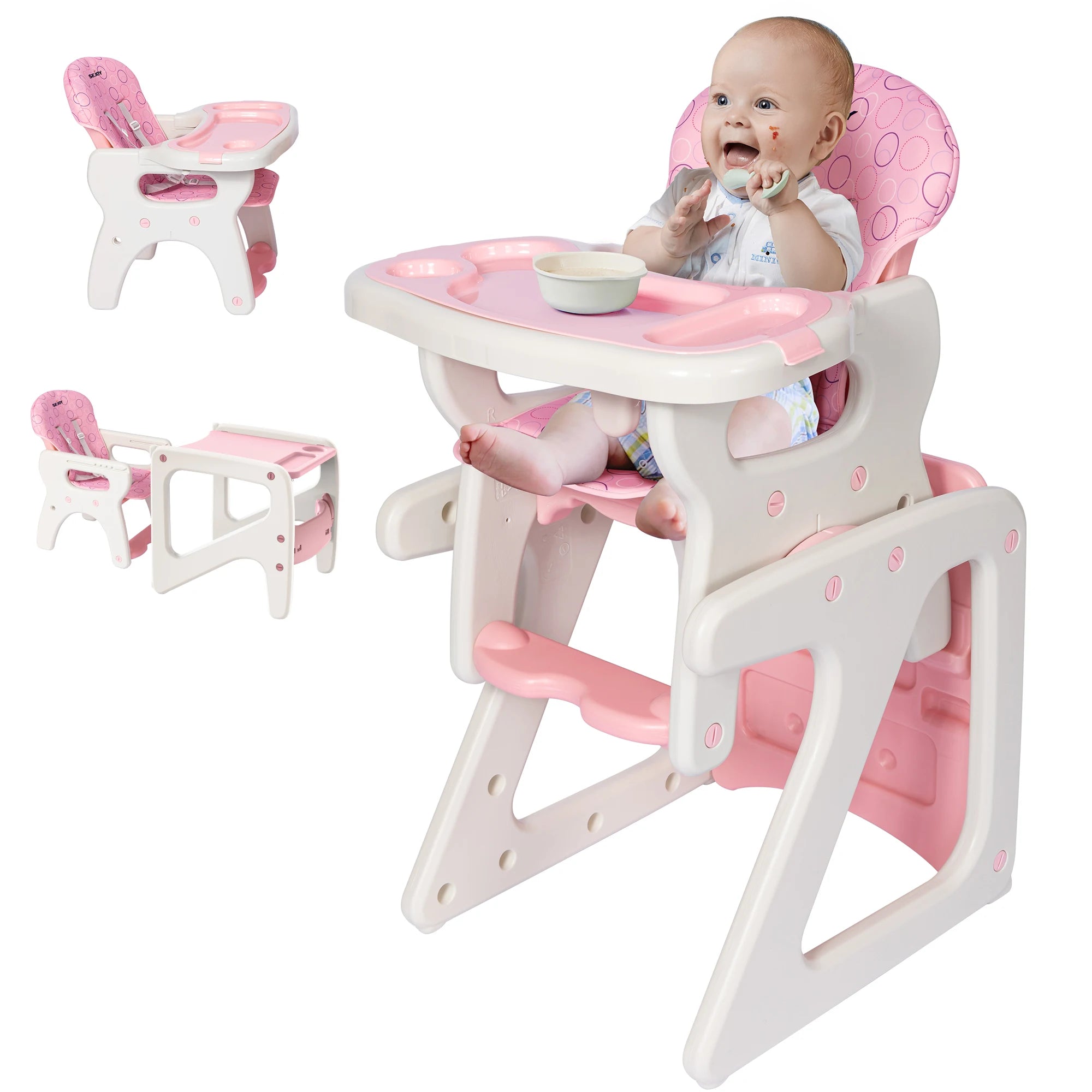Convertible High Chair for Babies & Toddlers (Approx. 6 months-3 years)