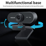 USB HD Webcam – 1080p/2K Autofocus Web Camera with Microphone, Plug & Play for PC, Laptop & Desktop