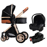 YOYKO Ultimate Travel System 3-in-1 Stroller – Lightweight Baby Carriage with ISOFIX Base, Newborn to Toddler