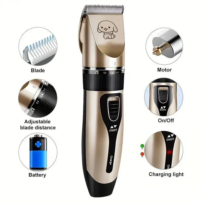 Pet Hair Trimmer Kit – Electric Precision Clippers for Professional Grooming at Home, Ideal for Dogs & Cats