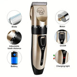 Pet Hair Trimmer Kit – Electric Precision Clippers for Professional Grooming at Home, Ideal for Dogs & Cats