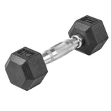 Hex Rubber Dumbbell 5 lb – Durable Rubber-Encased Hex Dumbbell with Ergonomic Handle & Non-Roll Design 🏋️‍♂️