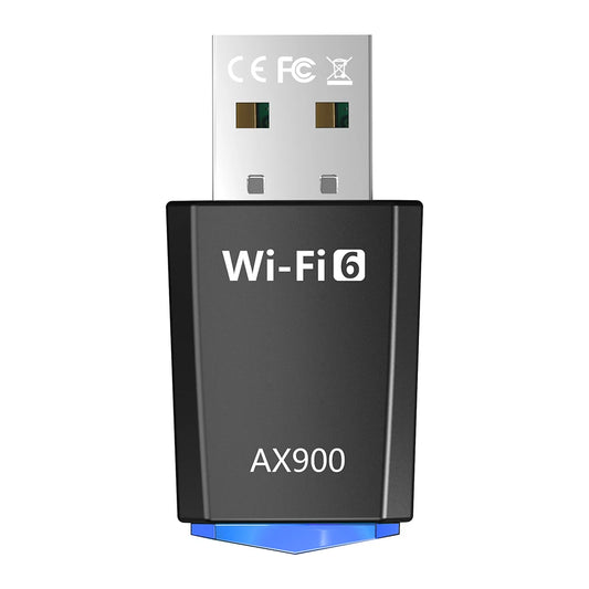 AX900 Dual Band Wireless USB Network Adapter – Driver-Free 900Mbps WiFi Receiver (2.4GHz/5GHz) for Laptop & PC – Windows 7/10/11 Compatible