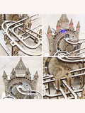 Electric Marble Run Mechanical Model Kit – 3D Wooden Puzzle with Lights | DIY Handmade Engineering Track Toy & Brain Teaser