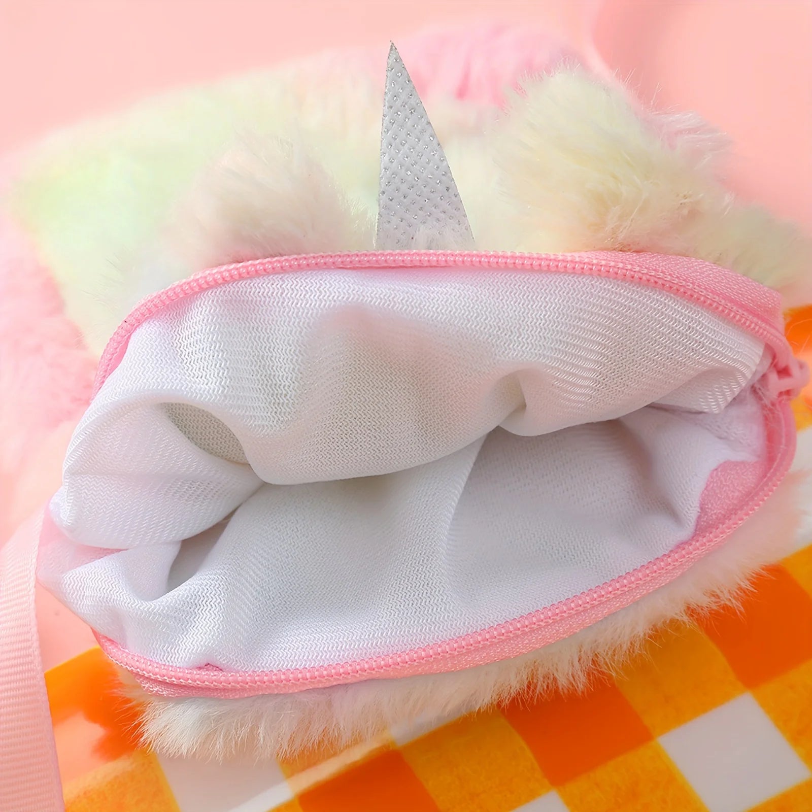 2-Piece Plush Unicorn Backpack & Shoulder Bag Set – Cute Kids Cartoon Bag Combo | Fashionable Birthday Gift for Girls