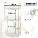“3-Tier Rotating Makeup Organizer – High-Capacity Clear Skincare & Cosmetic Storage for Vanity and Countertops”