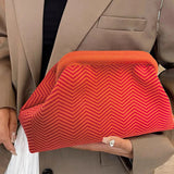 Knitted Contrast-Color Crochet Clutch Bag – Small Handbag & Wristlet for Women’s Summer Beach Style