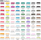 80-Color Dual-Head Art Marker Pen Set – Sketch, Manga & Drawing for Artists & Students 🎨