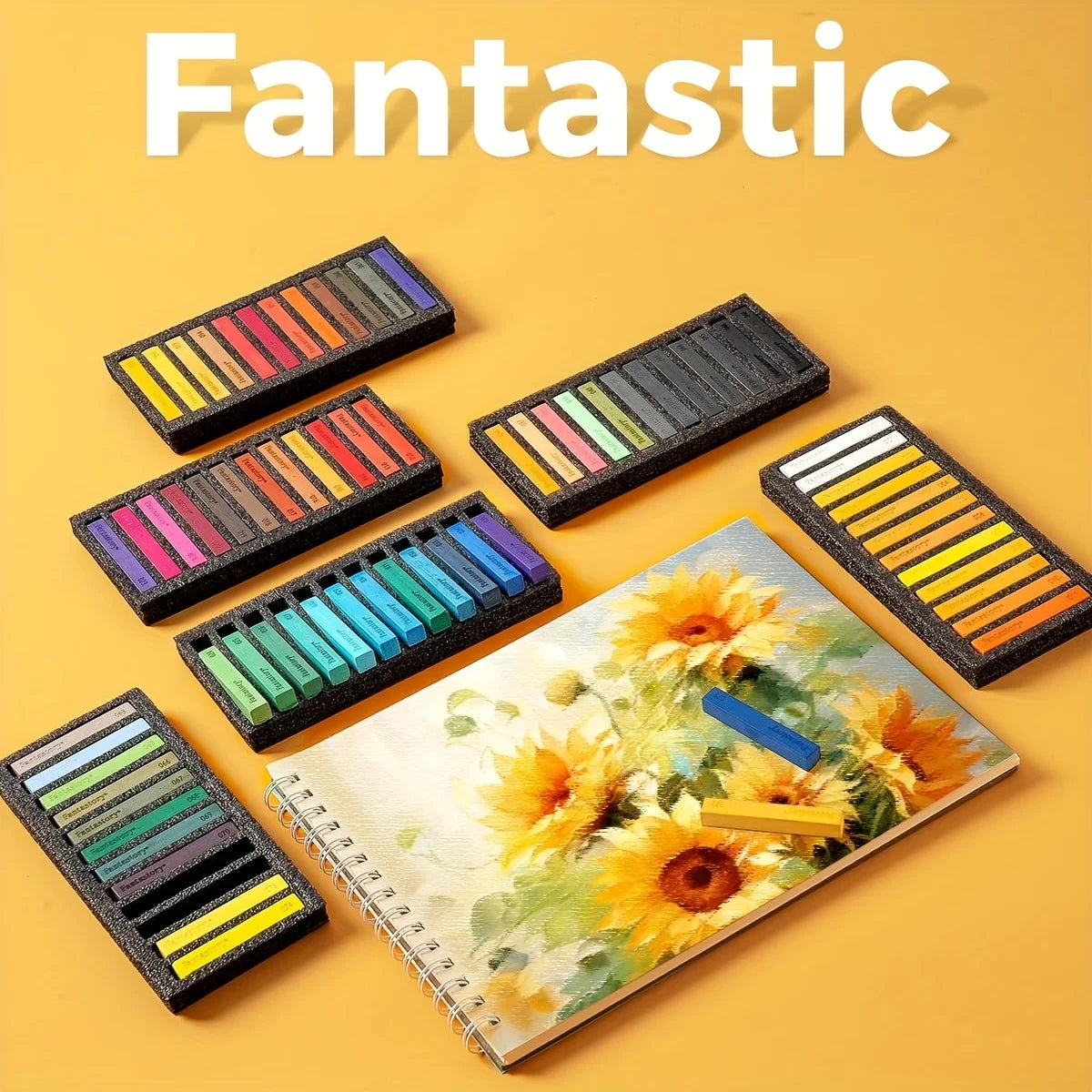 Fantastory 72-Color Soft Pastels Set – Long, Non-Toxic Chalk Pastels for Art & Drawing 🎨🖌️