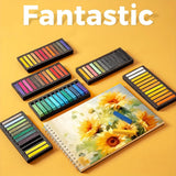 Fantastory 72-Color Soft Pastels Set – Long, Non-Toxic Chalk Pastels for Art & Drawing 🎨🖌️