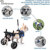 Adjustable Dog Wheelchair for Back Legs – Upgraded All-Terrain Tires, Durable Bearings & Reflective Safety Straps for Mobility Support