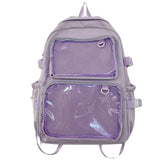Japanese Style Transparent Ita Backpack for Girls – Large Capacity Display School Bag for College Students