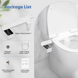 Bidet Attachment Self‑Cleaning Nozzle Dual‑Nozzle Non‑Electric Toilet Seat Add‑On