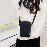 Women’s Casual Mobile Phone Crossbody Bag — Simple Vertical Shoulder Messenger Purse