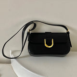 Women’s Patent Leather Flap Satchel – Versatile Vintage Shoulder, Tote & Crossbody Bag 👜✨