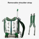 Pet Trolley Case with Clear Ventilation Holes – Silent Wheels, Portable Travel Backpack Carrier for Cats & Dogs