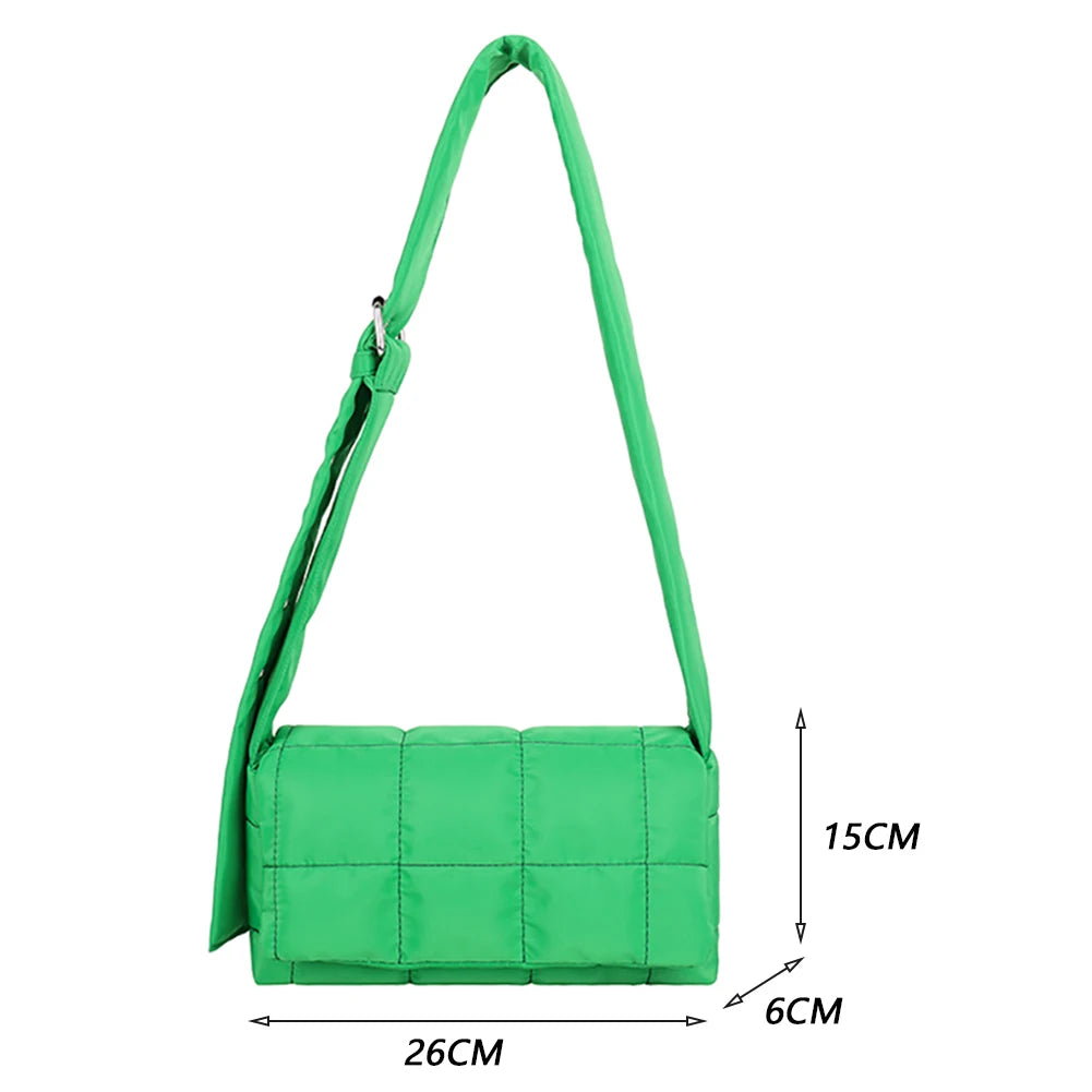 Women’s Nylon-Cotton Soft Shoulder Bag – Small Luxury Underarm Flap Handbag & Elegant Clutch Purse for Daily Use