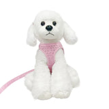 Soft Breathable Dog Chest Harness Vest – Small Diamond Decoration with Collar, Leash & Adjustable Chest Strap