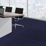 Dark Blue 24x24 Commercial Carpet Tiles – 15PCS Peel & Stick Floor Squares for Home & Office Use
