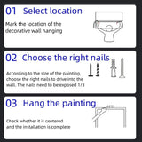 3D Visual Wall Décor Clock – Modern Wall Mount Painting Clock for Living Room, Bedroom & Foyer (Orange Large Design)