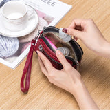Women’s Genuine Leather Short Wallet – Large-Capacity Cowhide Purse, Female Clutch Handbag & Coin Holder
