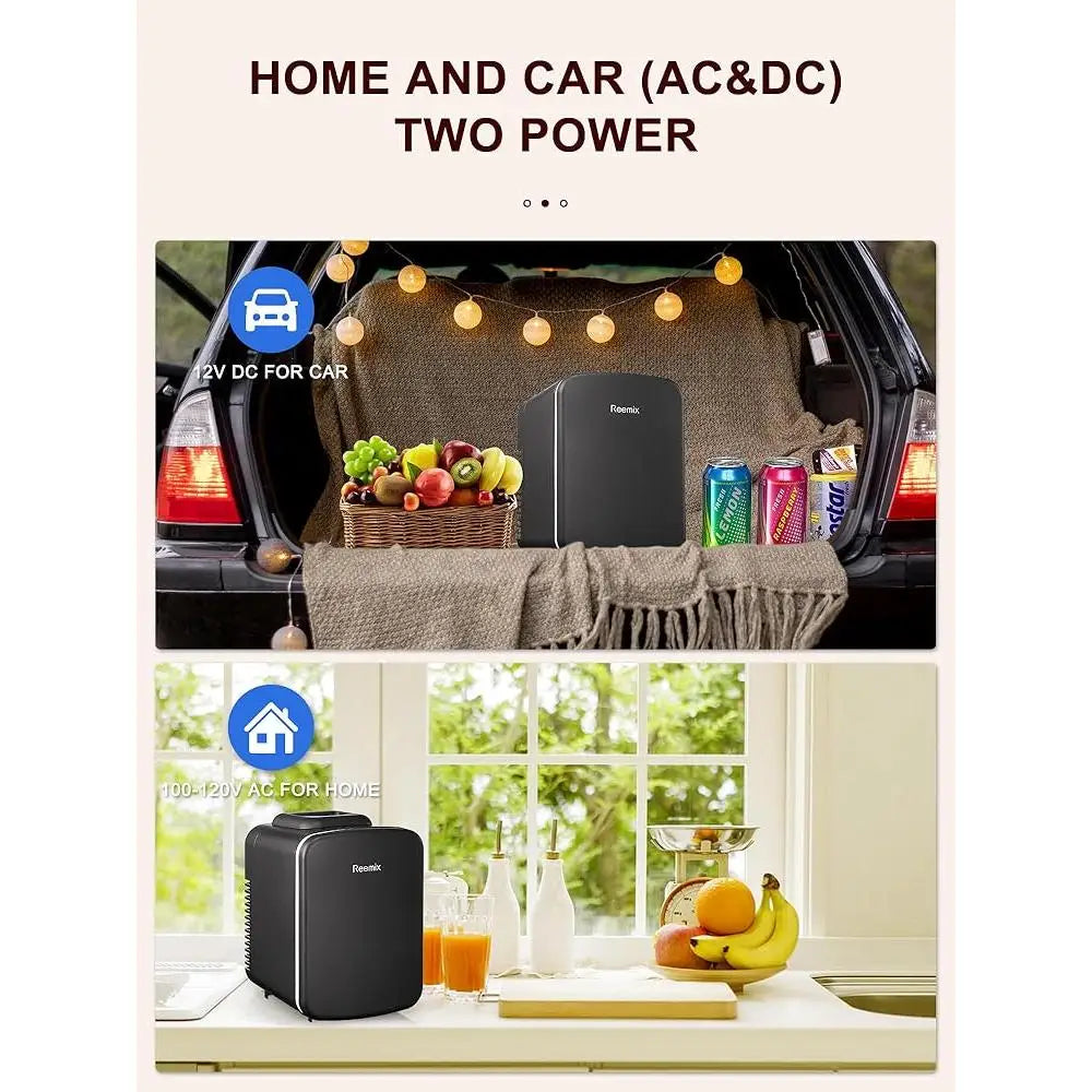 Portable Mini Refrigerator – 3.7 L / 6-Can Cooler & Warmer for Cosmetics, Food & Travel