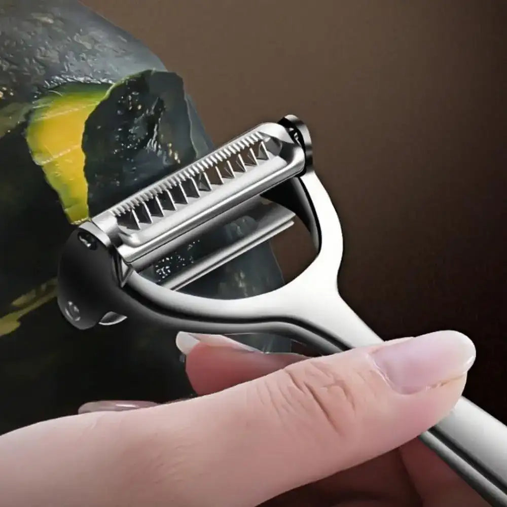 2-in-1 Multifunctional Vegetable Peeler – Dual-Blade Swedish Peeler & Julienne Slicer
