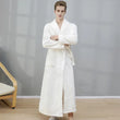 Thick Coral Velvet Bathrobe – Warm Winter Long Robe for Men & Women | Soft Couple Pajama Robe & Shower Wrap