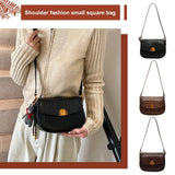 Small PU Leather Shoulder Bag for Women – Adjustable Strap Crossbody Purse with Buckle Closure 👜✨