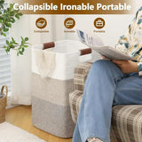 Extra-Large Cotton Woven Laundry Hamper with Handles – Versatile Storage Basket for Toys, Blankets & Pet Supplies