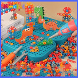 Montessori Pretend Play Electric Toolbox Toy – Nut & Bolt Assembly Set for Preschool Motor Skills Development
