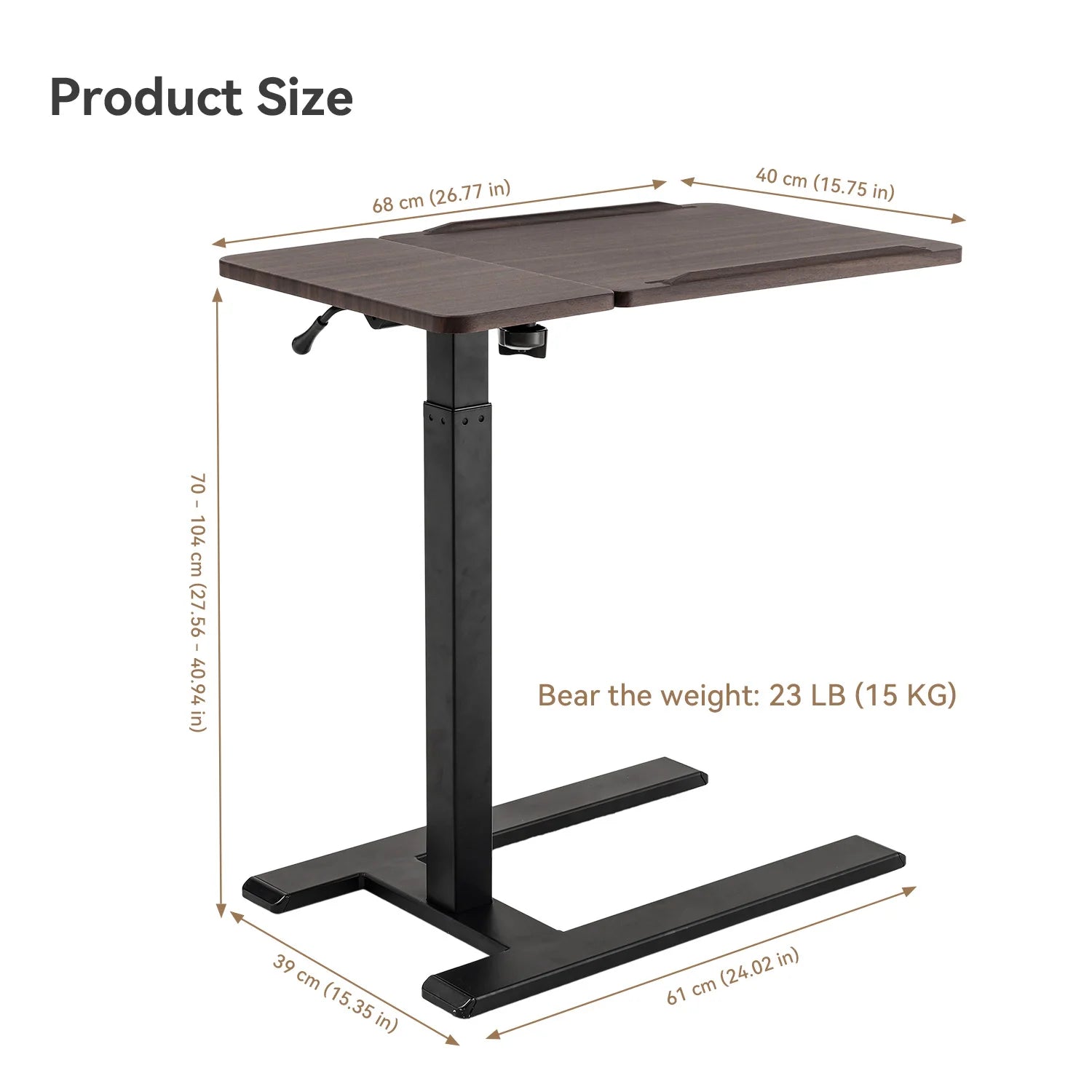 2-Piece Adjustable Standing Desk – Ergonomic Workstation for Sitting & Standing with Easy Assembly