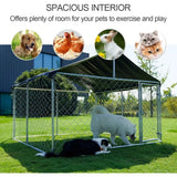 Heavy-Duty Outdoor Dog Playpen – Secure Steel Kennel with Lock for Safe Training & Play