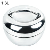 Portable Stainless Steel Thermo-Insulated Food Container – Round Bento Lunch Box (SCVD889)