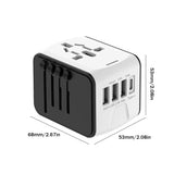 International Travel Power Plug Adapter – Portable Charger with 3 USB & 1 Type-C Ports for USA, EU, UK & AU
